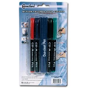 Connectland 4-Color CD/DVD Pens with Built-in Corrector