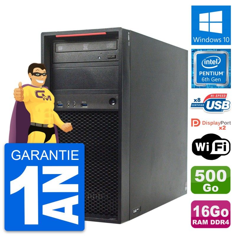 Lenovo ThinkStation P310 MT - Intel Pentium G4400, 16GB RAM, 500GB HDD, Windows 10, WiFi