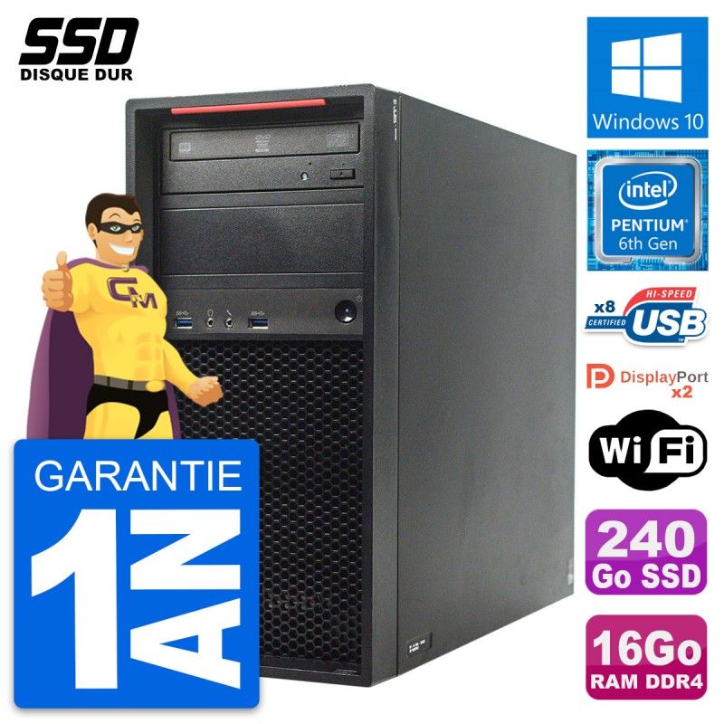 Lenovo ThinkStation P310 Desktop PC - Intel Core i5-4400, 16GB RAM, 240GB SSD, Windows 10