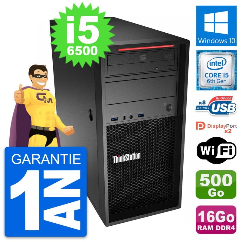 Lenovo ThinkStation P310 i5-6500 16GB RAM 500GB HDD Windows 10 WiFi