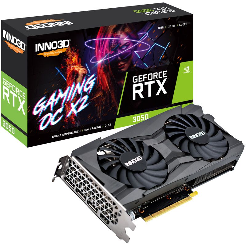 INNO3D GeForce RTX 3050 Gaming OC X2, 8 Go GDDR6