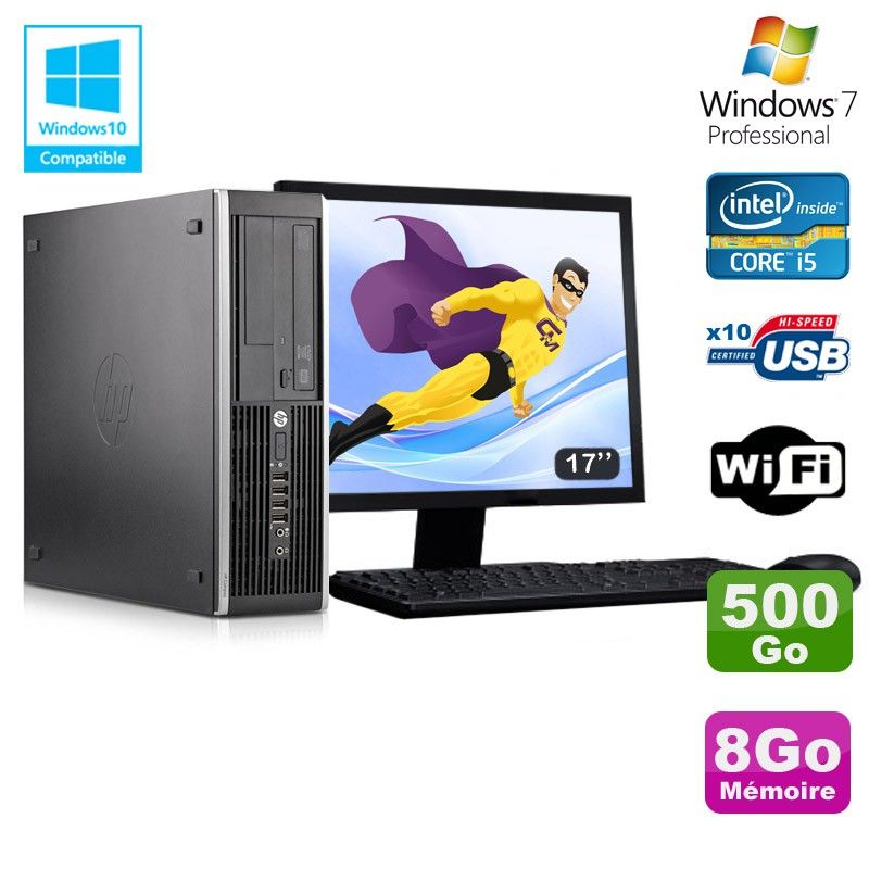 HP Elite 8300 SFF Computer - i5-3470, 8GB RAM, 500GB HDD, DVD Burner, WiFi