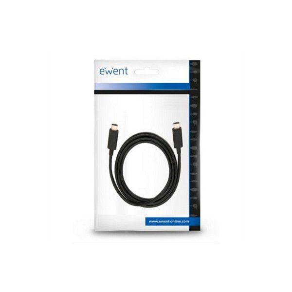 Ewent USB-C Cable 60W Fast Charge 10Gbps, 4K 1m (Black)