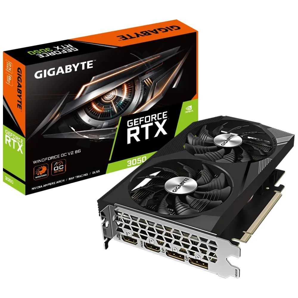 Gigabyte GeForce RTX 3050 WindForce OC V2 8GB, 8.0GB GDDR6