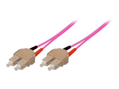 Exertis Connect OM4 Multimode Fiber Optic Cable, 2m, Violet