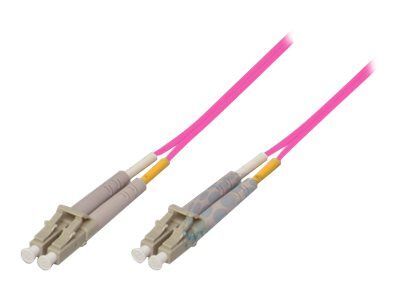 Exertis Connect LC Multi-Mode (M) Fiber Optic Cable, 20m, Violet (OM4, 50/125 μm, Duplex)