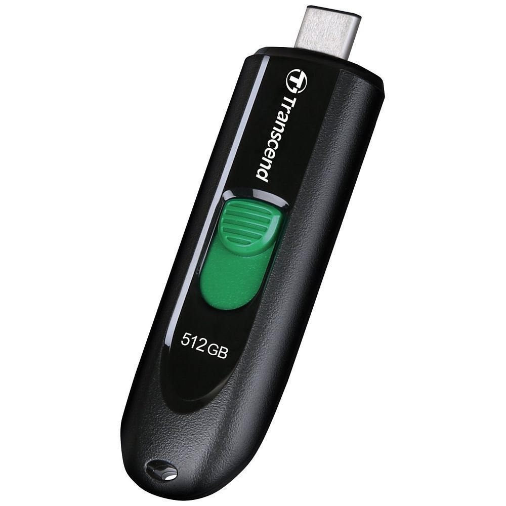 Unidad USB Transcend JetFlash 790C - 512 GB - USB-C 3.2 Gen 1 - Negro