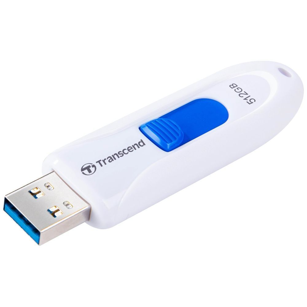 Transcend JetFlash 790 USB 3.1 Gen 1 Flash Drive - 512GB - White