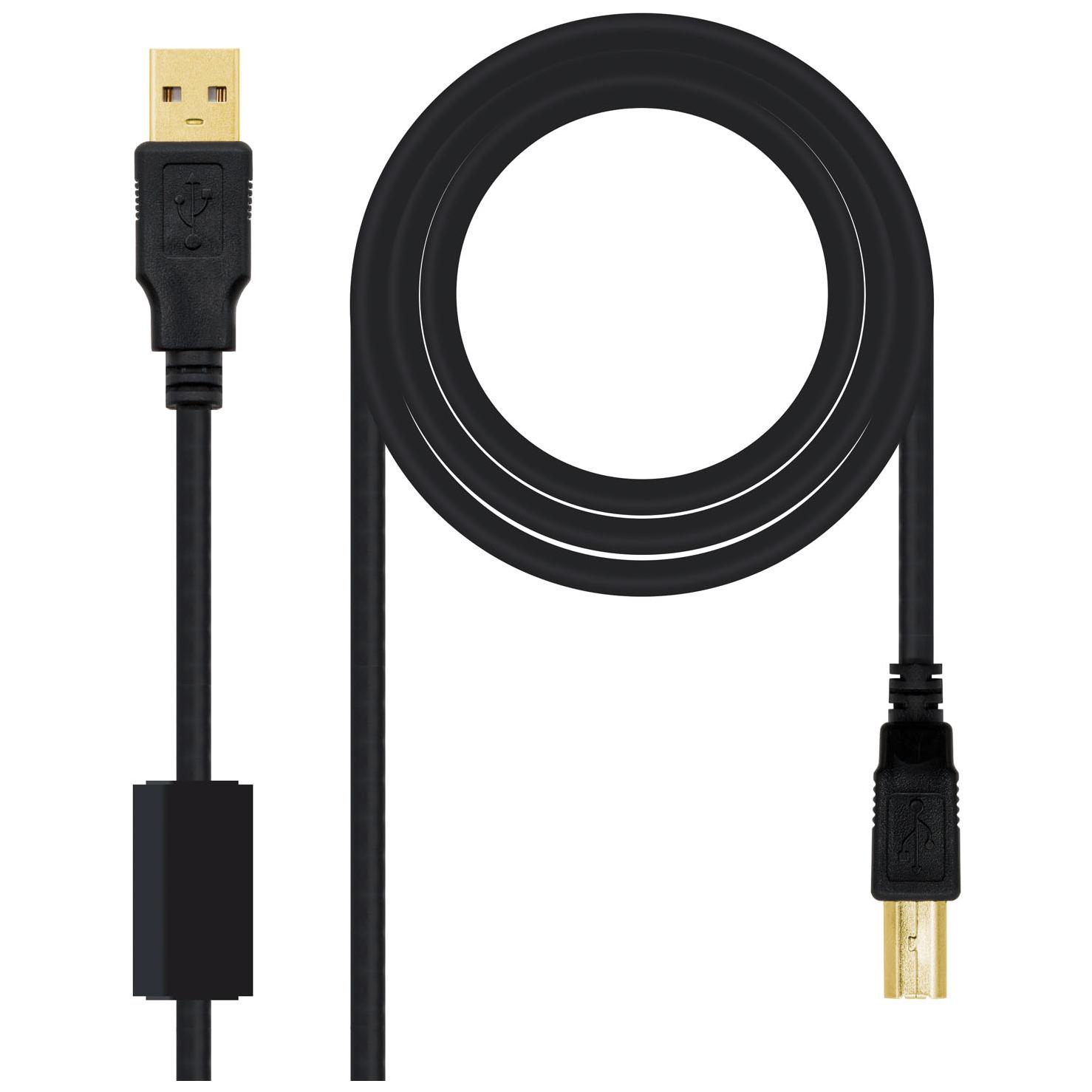 NanoCable 2.0 USB Cable 5m A to B Black