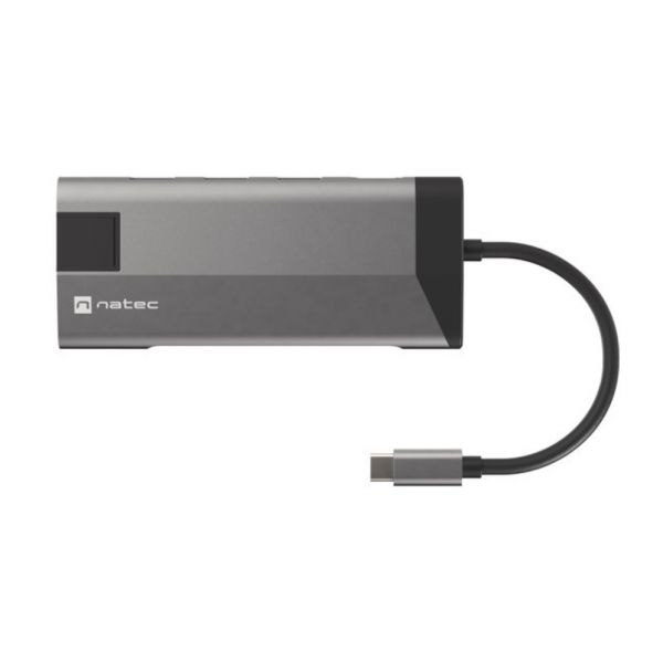 Natec Fowler Plus USB Type-C Hub - Black/Grey