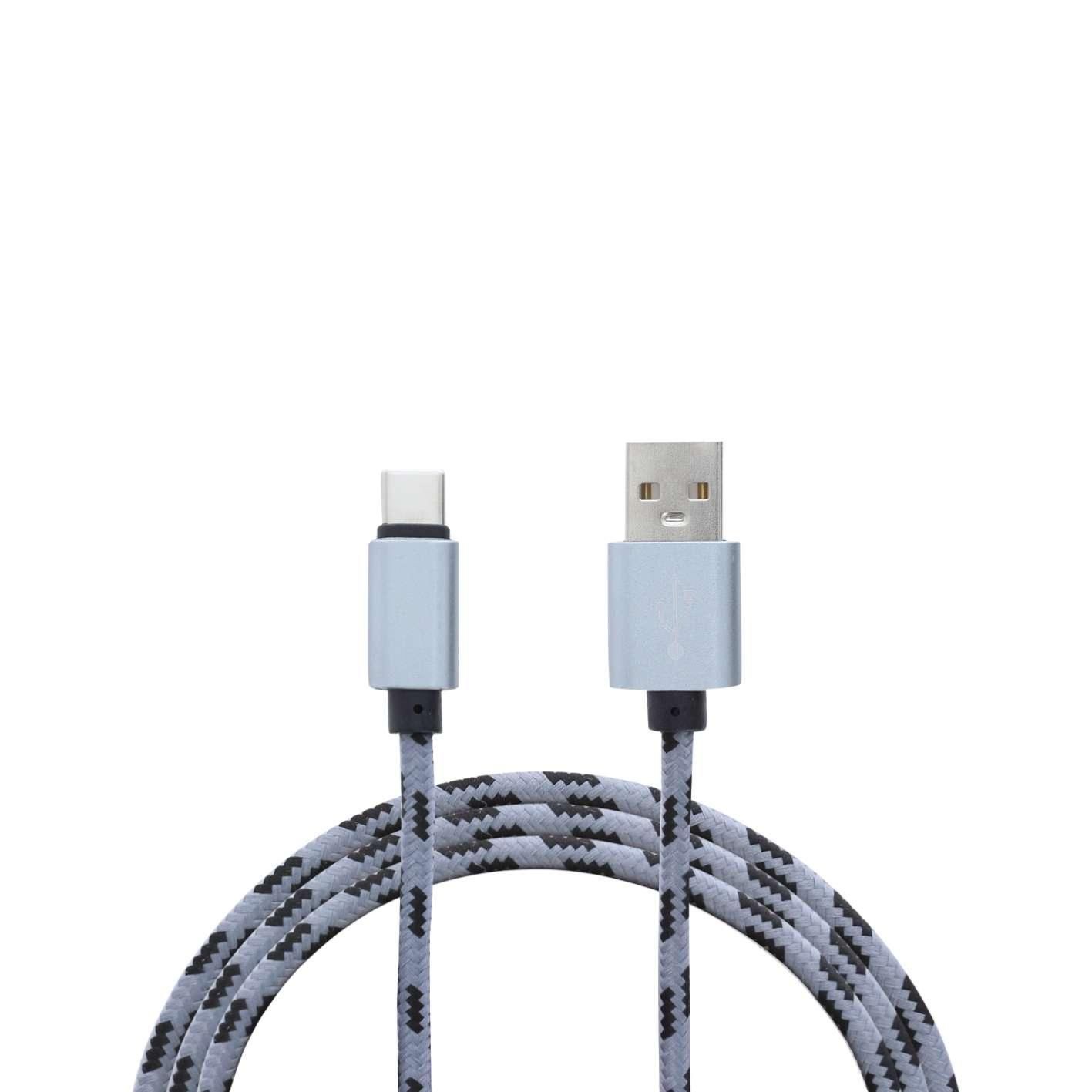 Câble USB-A vers USB-C 2M YOURBAN - Noir et gris