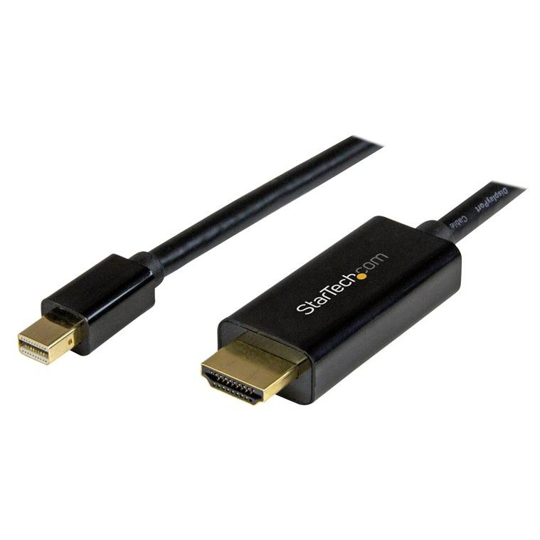 Cable adaptador StarTech de 1 metro Mini DisplayPort a HDMI - Convertidor M/M 4K con cable integrado