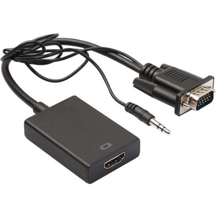 POPSPO VGA to HDMI Adapter - 1080p HD + Audio