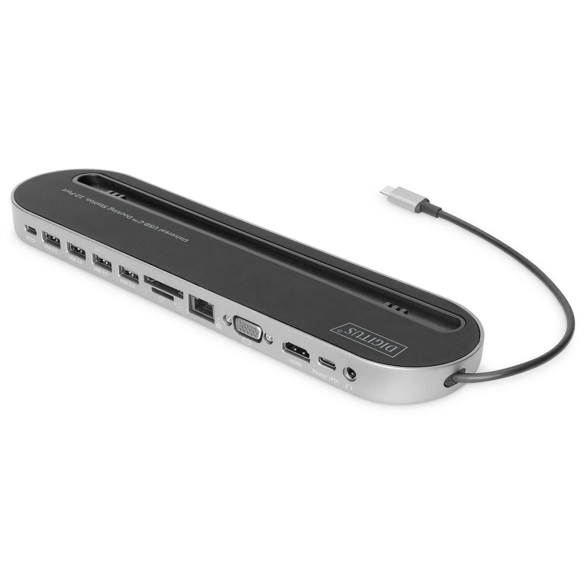 Station d'accueil Digitus USB-C, 12 ports