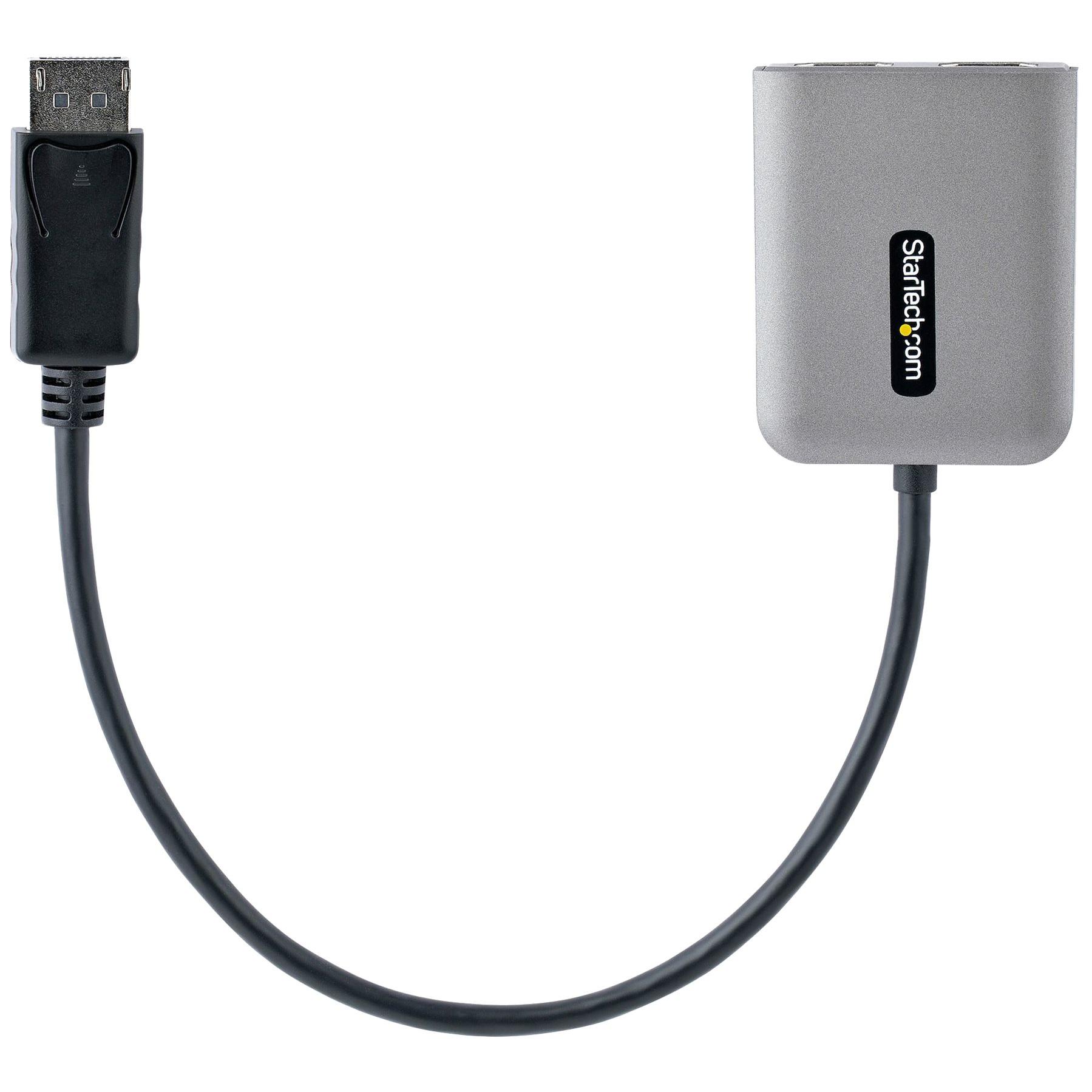 Startech DisplayPort HDMI Hub - 2x HDMI 4K 60Hz - 30cm Cable - Video Adapter