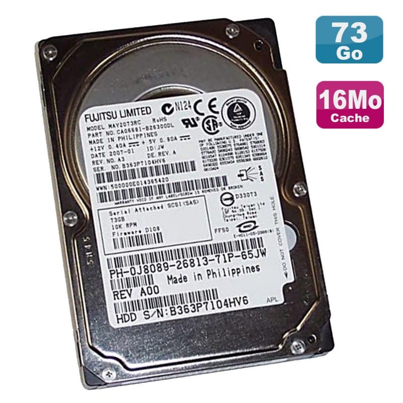 Fujitsu 73GB 2.5" SAS Hard Drive (MAY2073RC)