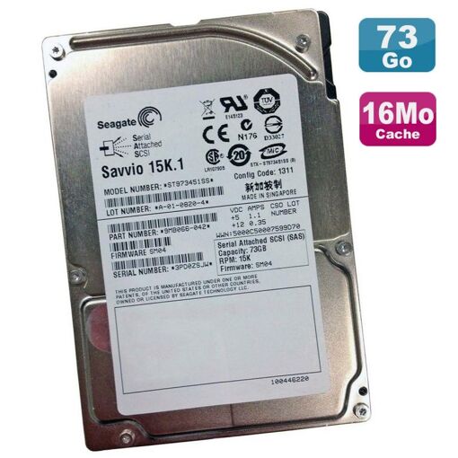 Disco duro interno Seagate de 73 GB, 2,5 pulgadas, SAS (ST973451SS)