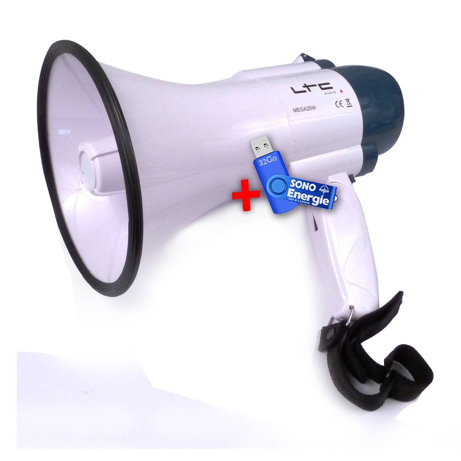 LTC 20W Rechargeable Megaphone with USB Key 32G