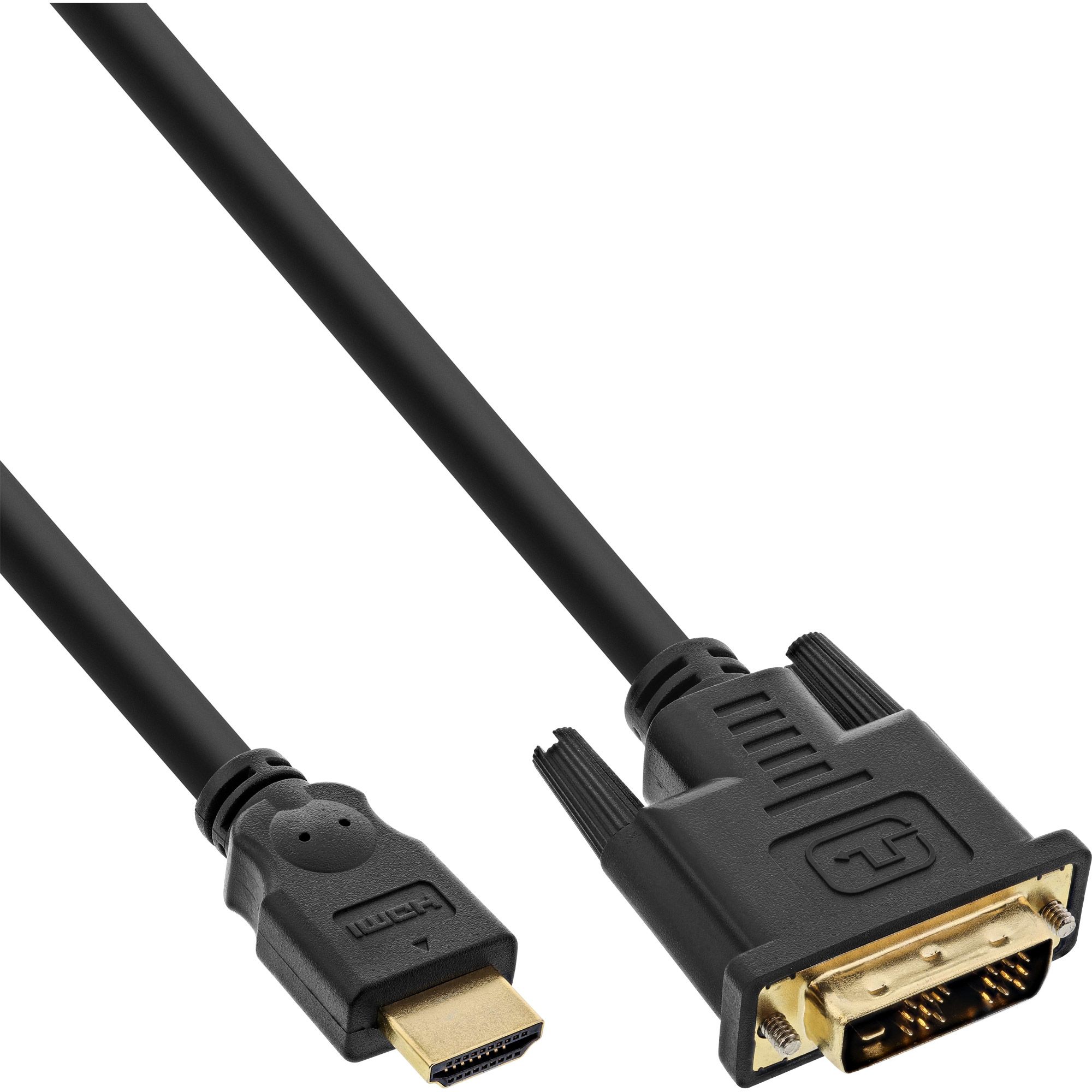 Câble vidéo et adaptateur InLine 17662P de 2 m HDMI vers DVI-D - Noir