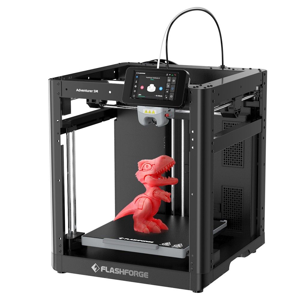 FlashForge Adventurer 5M 3D Printer, Auto-Leveling, Max Printing Speed 600mm/s, Filament Out-of-Material Alert, Build Volume 220x220x220mm