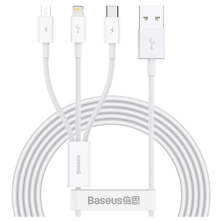 Baseus Superior USB Cable 1.5m (USB A to USB C/Micro USB A/Lightning)