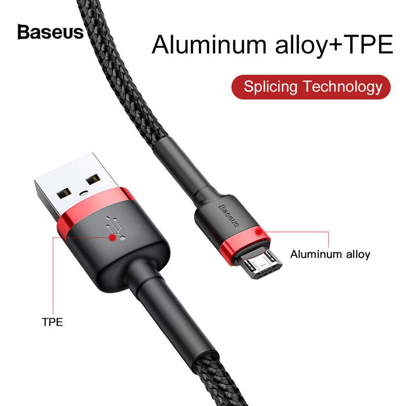 Baseus Micro USB Cable 1.5A 2m Red + Black