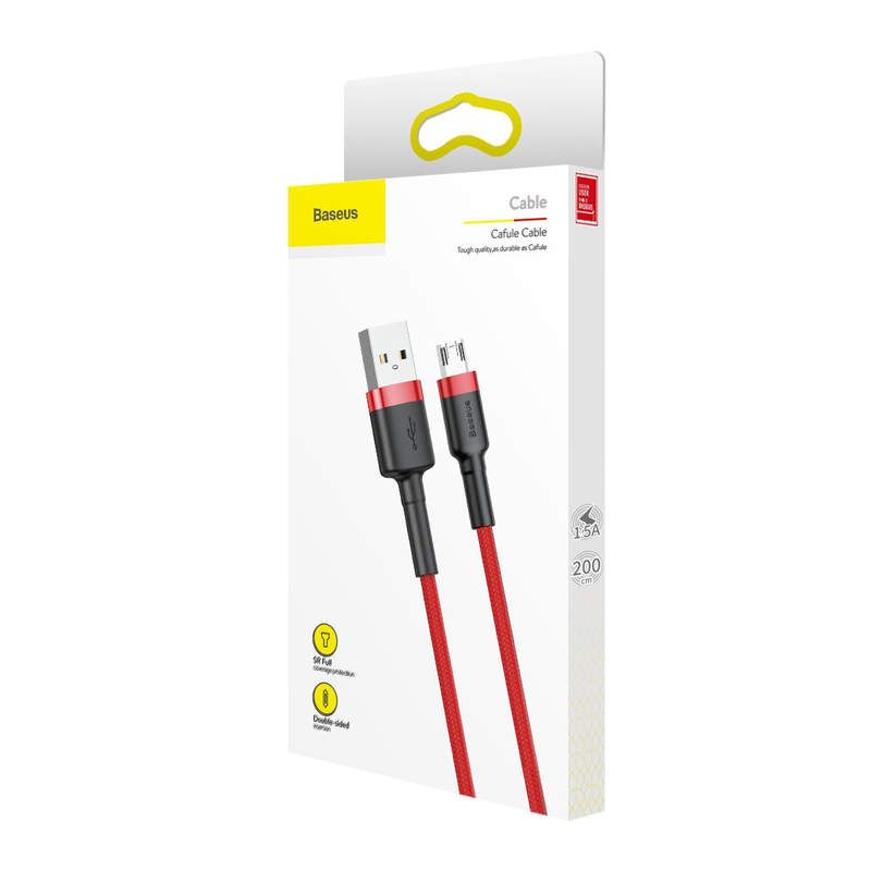 Baseus 1.5A Micro USB Cable, 2m, Red