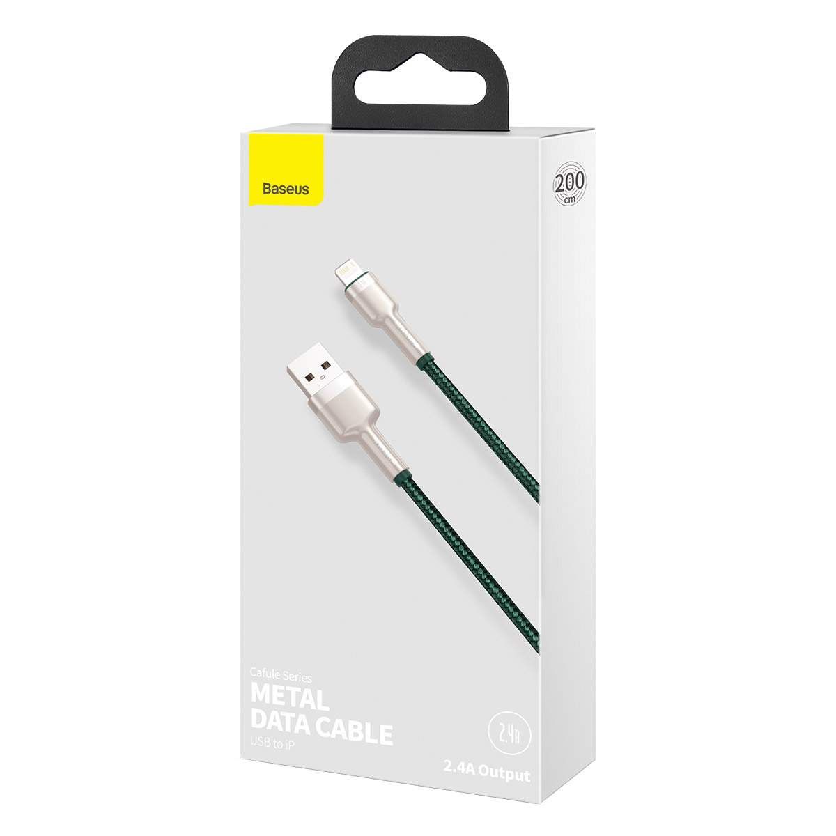 Baseus Metal Data Cable 2.4A 2m Green