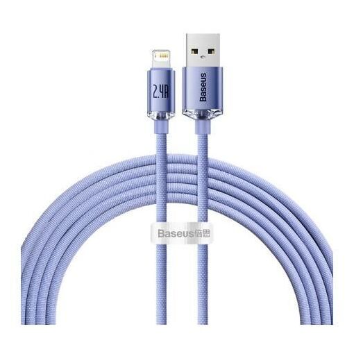 Cable Baseus Crystal Shine 2m Lightning - Violeta