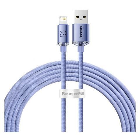 Cable Baseus Crystal Shine 2m Lightning - Violeta