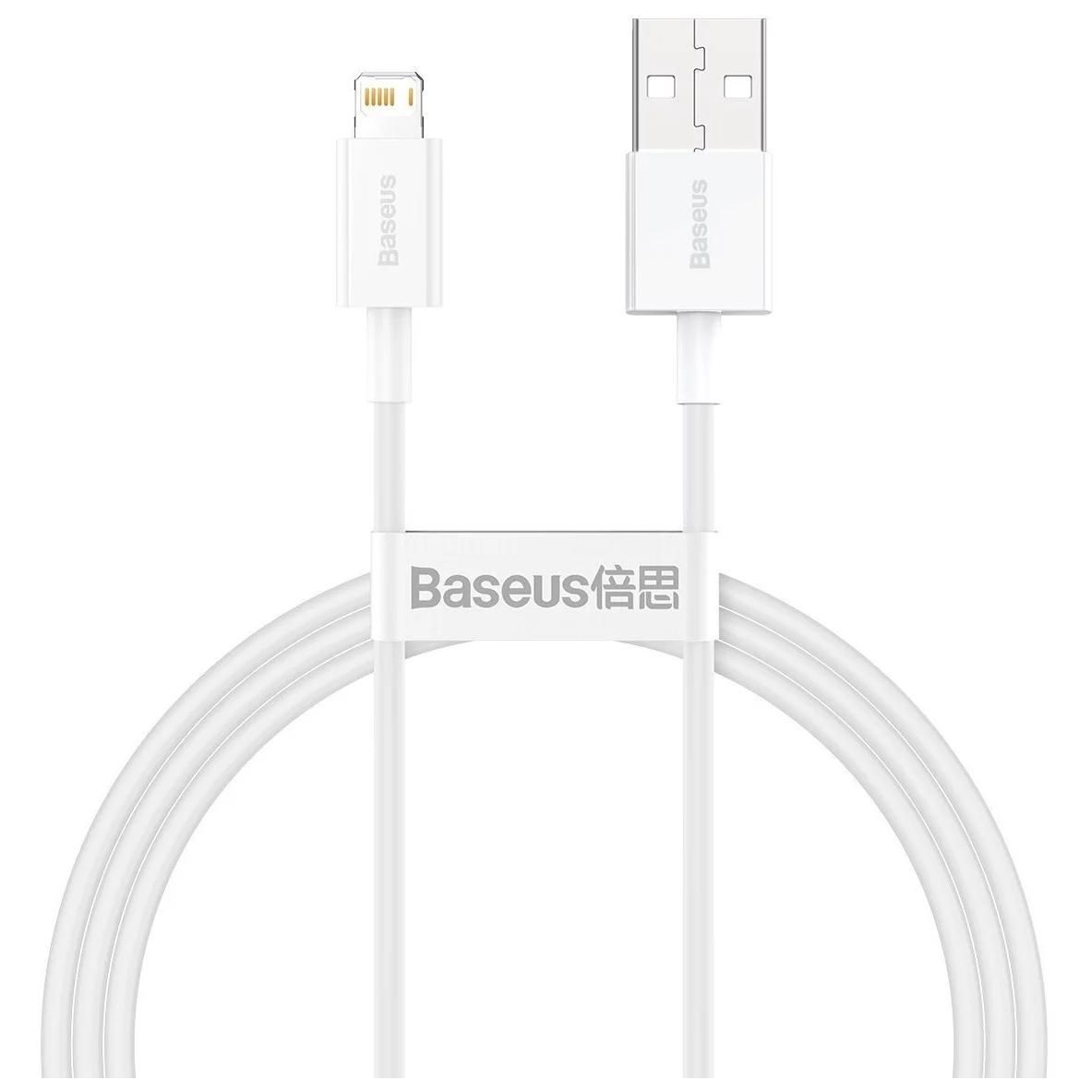 Baseus Lightning USB Cable - White, 1m
