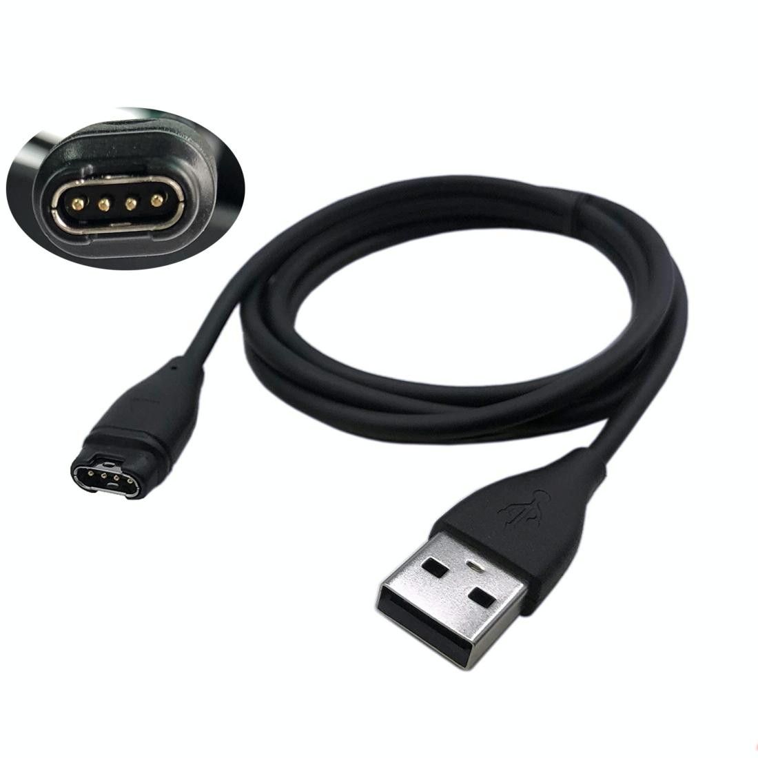 Cable USB universal Weweo para Garmin Fenix 5/5x/5s, Vivoactive 3, Forerunner 935 (Negro)