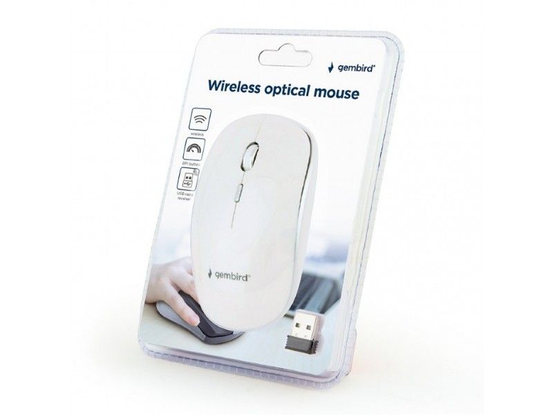 Gembird Optical Mouse MUSW-4B-01-W