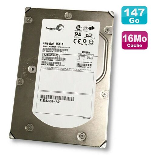 Disco duro interno Seagate de 146 GB con interfaz SCSI 3.5" ST3146854FCV