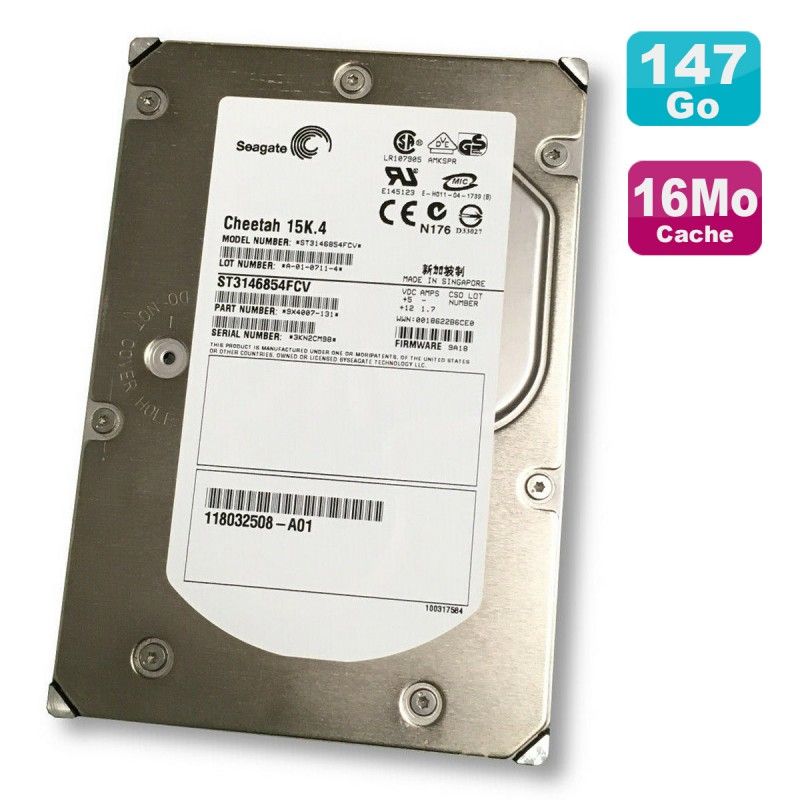 Disco duro interno Seagate de 146 GB con interfaz SCSI 3.5" ST3146854FCV