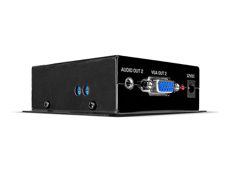 Lindy Cat.6 2-Port VGA Receiver - Audio/Video Extender - Up to 300m