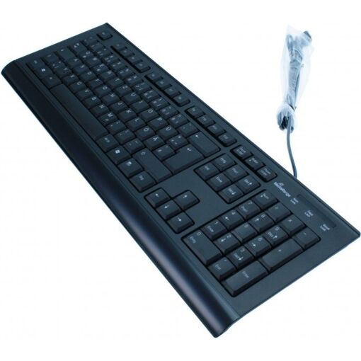 Clavier MediaRange USB - Noir (MROS101, Taille : Standard, Couleur : Noir)