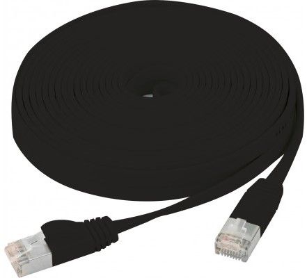 SNG Flat Cable, 20m, CAT U/FTP, 250MHz, 100 Ohms, Copper, Black