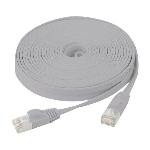 Câble plat SNG - Cat U/FTP - 5 m - 250 MHz - 100 ohms cuivre - Gris