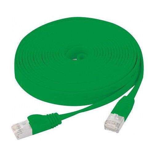 Câble plat SNG, CAT U/FTP, 7,5 m, 250 MHz, 100 ohms, cuivre, vert