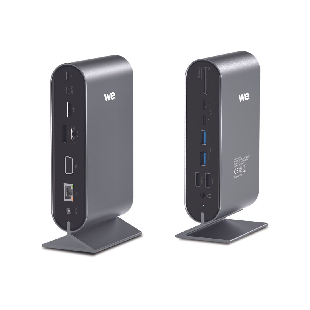 WE 17-Port USB-C Docking Station with Power Adapter