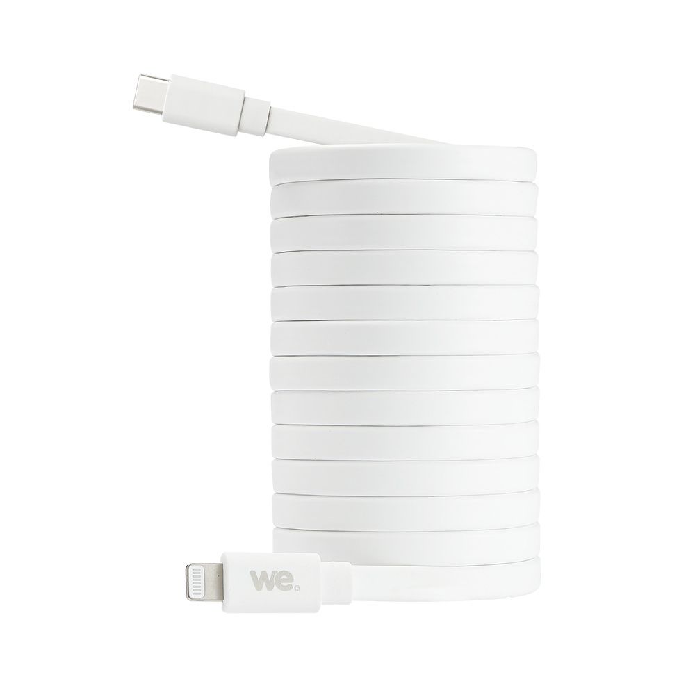 Câble WE USB-C/Lightning Plat 2m - Blanc