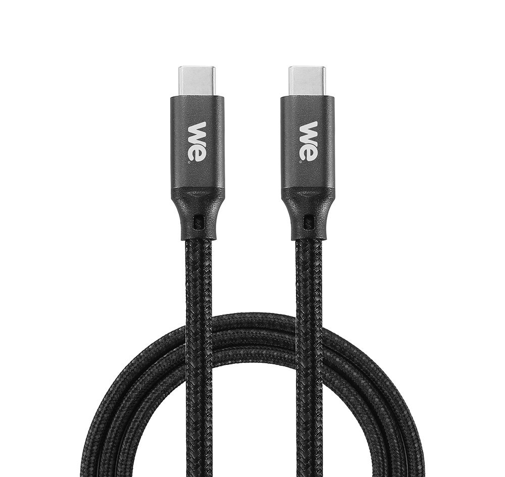 Câble USB-C vers USB-C de charge rapide 3A 60W WE, tressé en nylon, longueur 2M