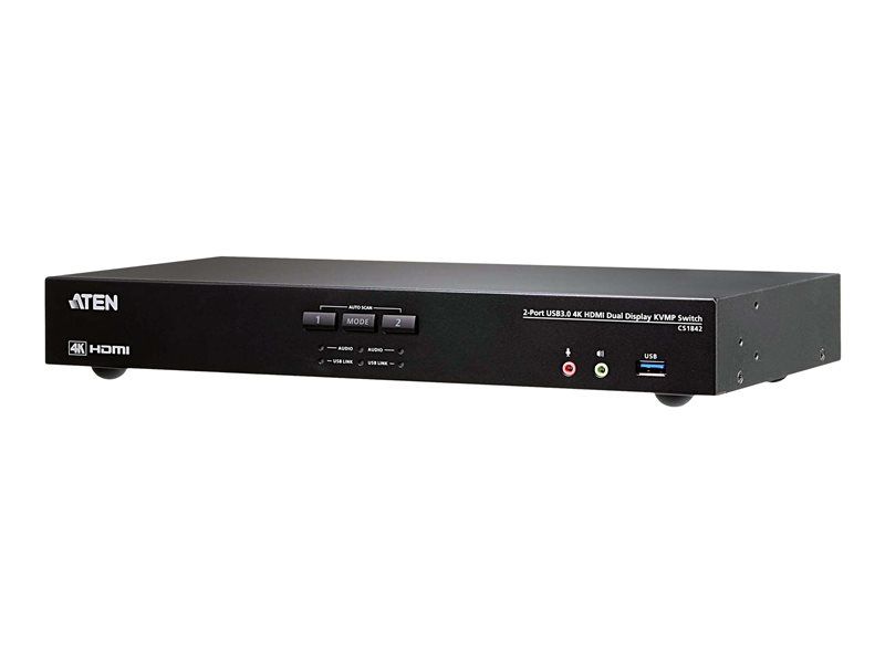 ATEN 2-Port USB 3.0 4K HDMI Dual Display KVMP Switch