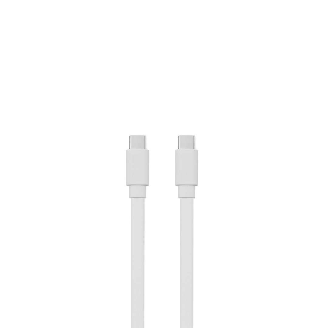 WE USB-C to USB-C Cable 2m - 60W (3A/20V) - USB 2.0 - White - Tangles Free