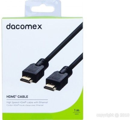 Cabo HDMI de Alta Velocidad DACOMEX con Ethernet - 1m