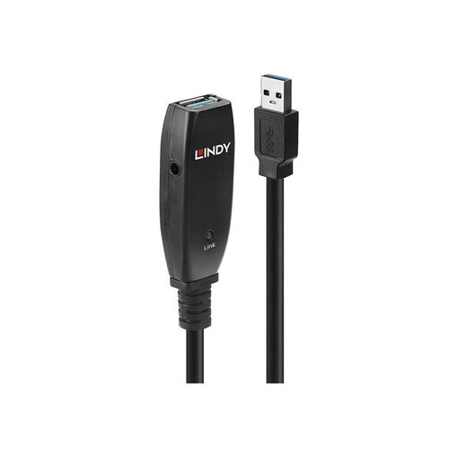 Cable Lindy Activo USB 3.1 Gen 1 - 15 m, Tipo A macho a hembra