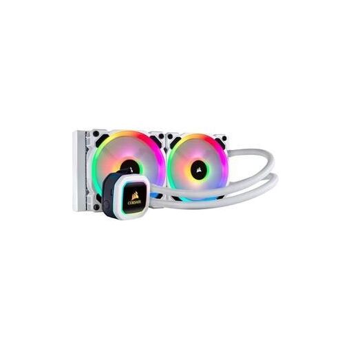 Corsair Hydro Series H100i RGB Platinum SE Liquid CPU Cooler - (Suitable for: LGA1156, AM2, AM3, LGA1155, LGA2011, LGA1150, LGA1151, AM4, LGA2066, TR4, LGA1200) - Aluminum and Copper - 120mm - White