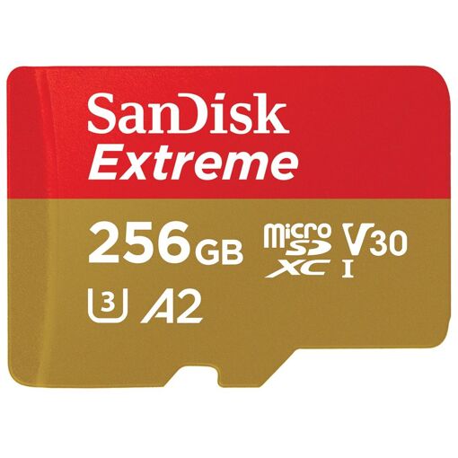 SanDisk Extreme microSDXC UHS-I Card - 256GB, A2/V30/U3/Class 10