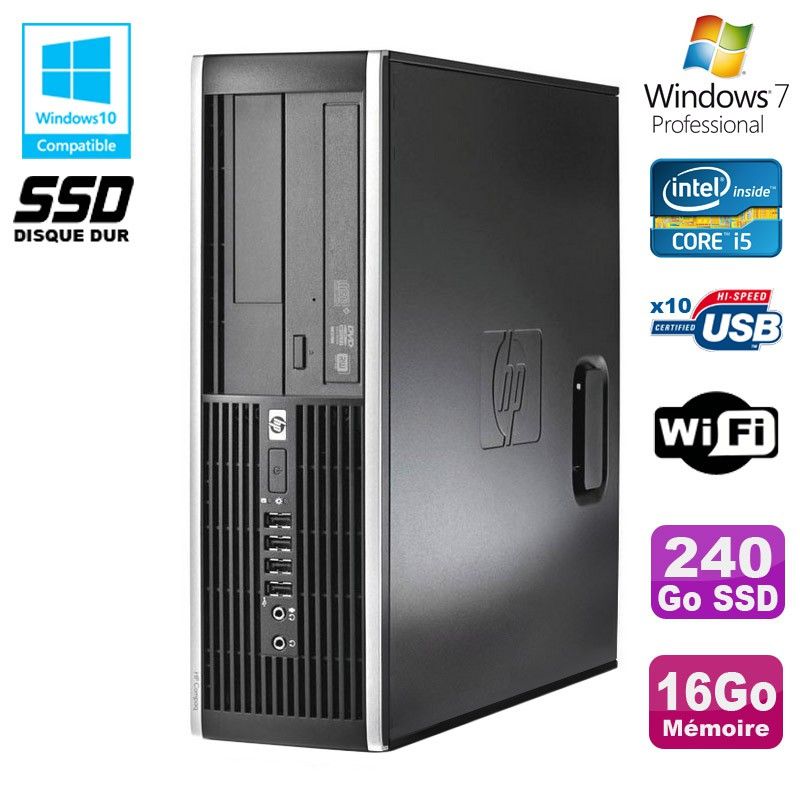 HP Elite 8300 SFF Computer - Core i5, 16GB RAM, 240GB SSD